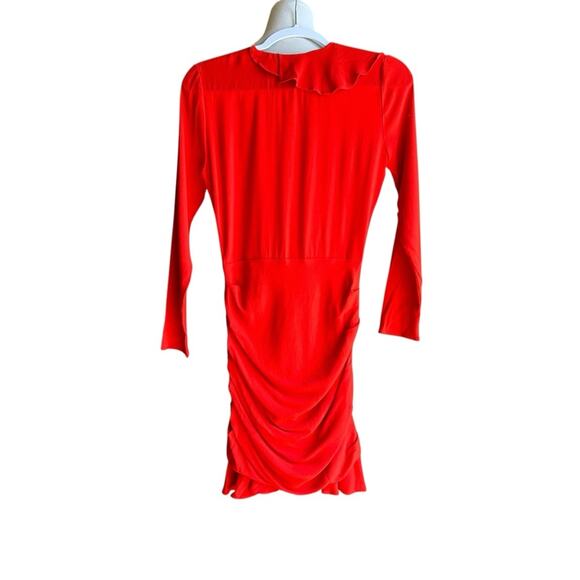 Veronica Beard Odessa Red Wrap Tie Front Long Sleeve sz 0 - Picture 3 of 8